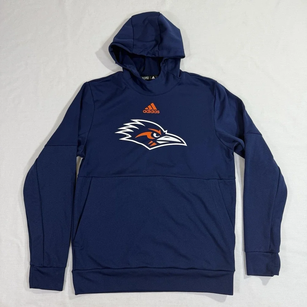 Adidas UT San Antonio UTSA Roadrunners Blue Hoodie Sweatshirt Size Medium